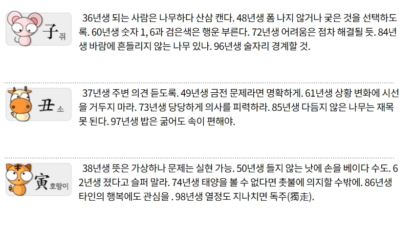 어제운세 확인하는 방법은? 조선일보 참고하기