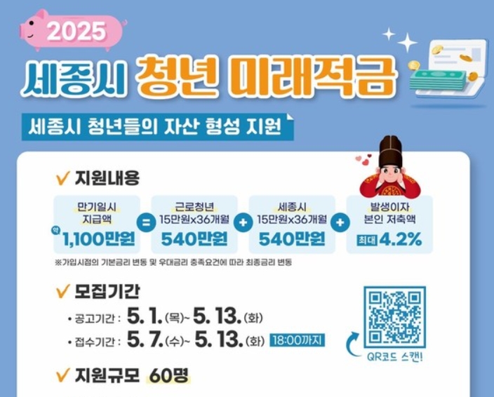 세종 청년 미래적금 신청 자격과 방법 총정리! 최대 1100만원 만들기 꿀팁
