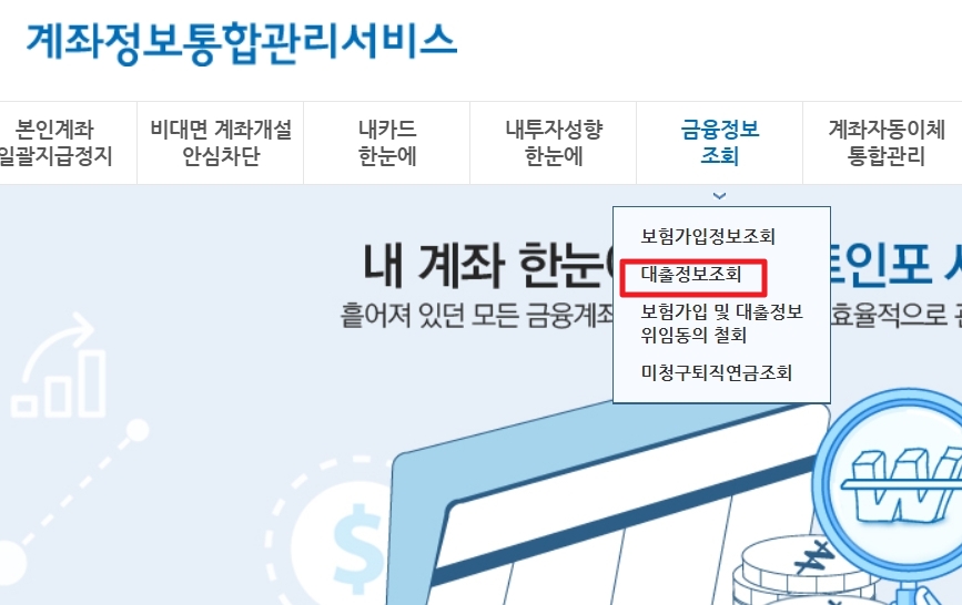 모든 대출 한눈에 확인하는 방법! 어카운트인포로 대출 내역 조회 끝내기